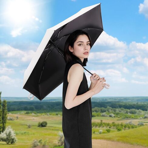Lightweight Travel Umbrella with Cute Handle Design,Windproof and Rainproof Manual Folding for Women Daily Use in Saudi Arabia