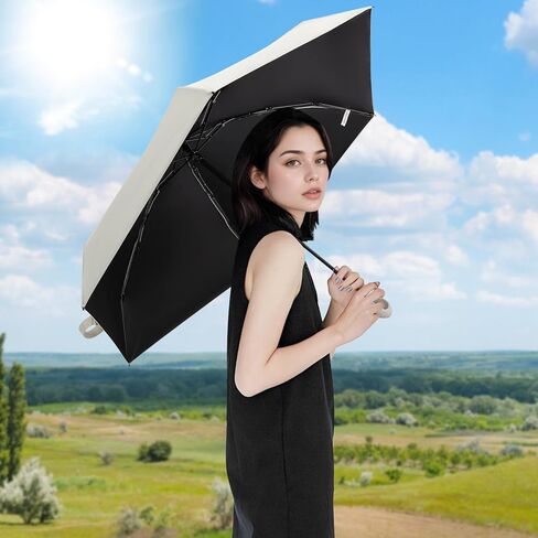 Lightweight Travel Umbrella with Cute Handle Design,Windproof and Rainproof Manual Folding for Women Daily Use in Saudi Arabia