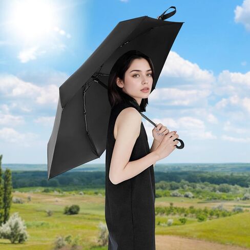Lightweight Travel Umbrella with Cute Handle Design,Windproof and Rainproof Manual Folding for Women Daily Use in Saudi Arabia