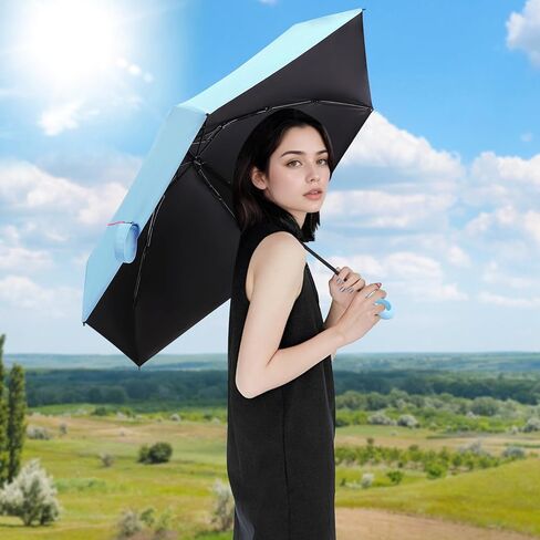 Lightweight Travel Umbrella with Cute Handle Design,Windproof and Rainproof Manual Folding for Women Daily Use in Saudi Arabia