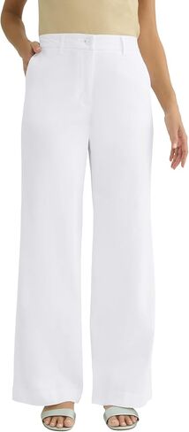 Jessica London Women's Plus Size Stretch Cotton Chino Wide-Leg Trouser in Saudi Arabia