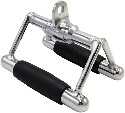 شريط سحب LAT، شريط ضغط دوار للأسفل، حبل ثلاثي الرؤوس، ملحق كابل بمقبض مزدوج على شكل حرف D لتدريبات القوة، ملحقات آلة الكابلات مع مقابض مطاطية (زوج واحد) in Kuwait