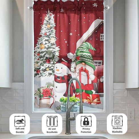 St. Patrick's Day Kitchen Curtains 3 Piece Set Shamrock Curtains Valance & Tiers 36 Inch Short Window Curtain for Kitchen Home Indoor Cafe Over Sink Window Irish-Themed Decor in Saudi Arabia