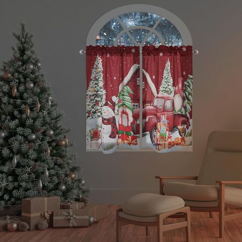 St. Patrick's Day Kitchen Curtains 3 Piece Set Shamrock Curtains Valance & Tiers 36 Inch Short Window Curtain for Kitchen Home Indoor Cafe Over Sink Window Irish-Themed Decor in Saudi Arabia