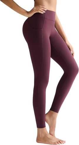 RUNNING GIRL Leggings for Women 25" Inseam, High Waisted Compression Buttery Soft Yoga Pants with Pockets in Saudi Arabia