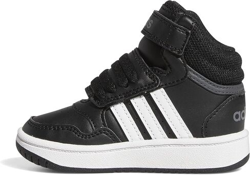 adidas Hoops 3.0 Mid Basketball Shoe, White/White/Grey, 2.5 US Unisex Little Kid in Kuwait