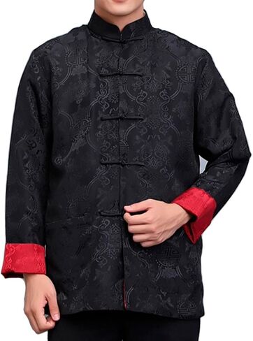Kung Fu Tops for Men and Women Chinese New Year Lunar Traditional Tang Hanfu Tai Chi Clothing Halloween Cosplay Costume in Saudi Arabia