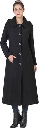 BGSD Women Kat Wool Blend Hooded Full Length Long Walking Coat (Also available in Plus Size and Petite) in Saudi Arabia