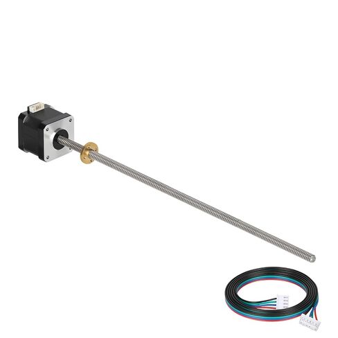 Nema 17 Lead Screw Stepper Motor 15.75in/400mm T8 Low impedance 1.7A Brass Nut 1m Cable 2 Phase 4 Lead 0.4Nm/56.64oz.in Bipolar High Torque 42x40mm Motors for 3D Printer/CNC Machine/Automation in Kuwait