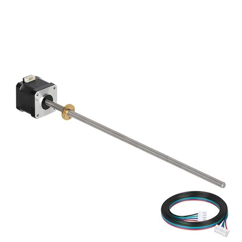 Nema 17 Lead Screw Stepper Motor 15.75in/400mm T8 Low impedance 1.7A Brass Nut 1m Cable 2 Phase 4 Lead 0.4Nm/56.64oz.in Bipolar High Torque 42x40mm Motors for 3D Printer/CNC Machine/Automation in Kuwait