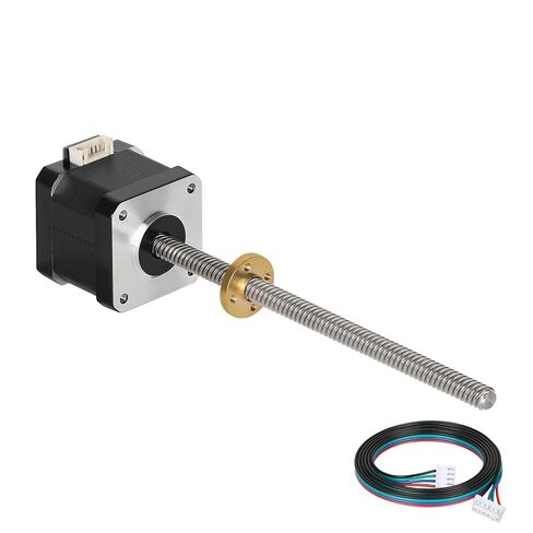 Nema 17 Lead Screw Stepper Motor 15.75in/400mm T8 Low impedance 1.7A Brass Nut 1m Cable 2 Phase 4 Lead 0.4Nm/56.64oz.in Bipolar High Torque 42x40mm Motors for 3D Printer/CNC Machine/Automation in Kuwait