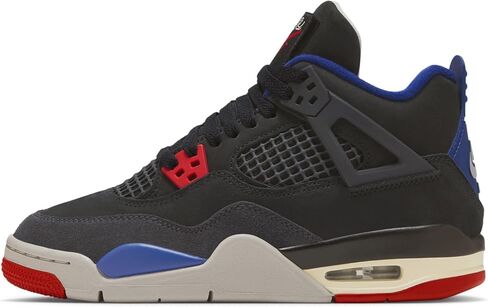 حذاء Air Jordan 4 Retro OG Big Kids باللون الأسود/الأحمر الناري-الأزرق الملكي العميق in Kuwait