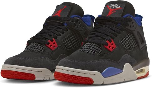 حذاء Air Jordan 4 Retro OG Big Kids باللون الأسود/الأحمر الناري-الأزرق الملكي العميق in Kuwait