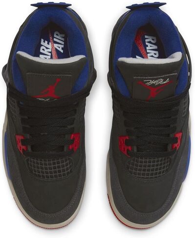 حذاء Air Jordan 4 Retro OG Big Kids باللون الأسود/الأحمر الناري-الأزرق الملكي العميق in Kuwait
