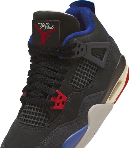 حذاء Air Jordan 4 Retro OG Big Kids باللون الأسود/الأحمر الناري-الأزرق الملكي العميق in Kuwait
