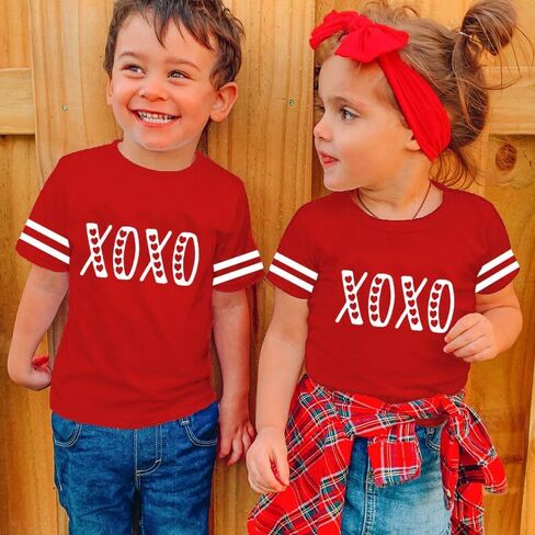 Toddler Valentines Day Shirt for Boys Girls: Valentine Heart Graphic Tshirts Kids Valentine's Day Outfit Love Heart Tee in Saudi Arabia