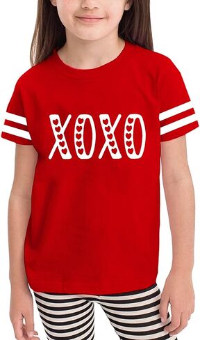 Toddler Valentines Day Shirt for Boys Girls: Valentine Heart Graphic Tshirts Kids Valentine's Day Outfit Love Heart Tee in Saudi Arabia