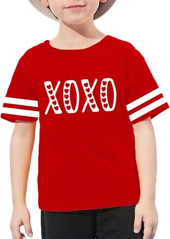Toddler Valentines Day Shirt for Boys Girls: Valentine Heart Graphic Tshirts Kids Valentine's Day Outfit Love Heart Tee in Saudi Arabia