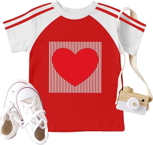 Toddler Valentines Day Shirt for Boys Girls: Valentine Heart Graphic Tshirts Kids Valentine's Day Outfit Love Heart Tee in Saudi Arabia