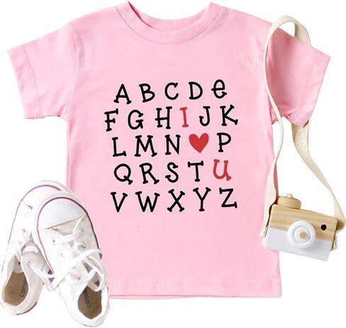 Toddler Valentines Day Shirt for Boys Girls: Valentine Heart Graphic Tshirts Kids Valentine's Day Outfit Love Heart Tee in Saudi Arabia