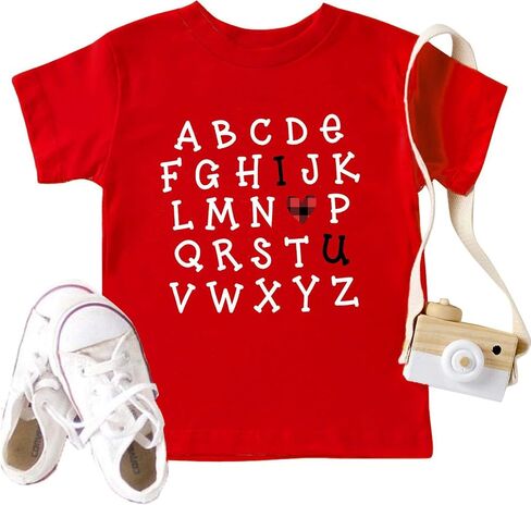 Toddler Valentines Day Shirt for Boys Girls: Valentine Heart Graphic Tshirts Kids Valentine's Day Outfit Love Heart Tee in Saudi Arabia