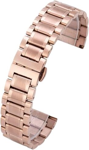 Metal Watch Strap Stainless Steel Folding Clasp Wristband Adjustable Unisex in Saudi Arabia