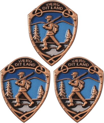 3 Pcs Norwegian Foot March Badge Bronze 0.8in Foot March Lapel Pin Cute Enamel Accessory for Backpacks, Hats, Bags Jackets Decor, Brooch with Soldier Imager for Costumes, Backpack Pins in Saudi Arabia