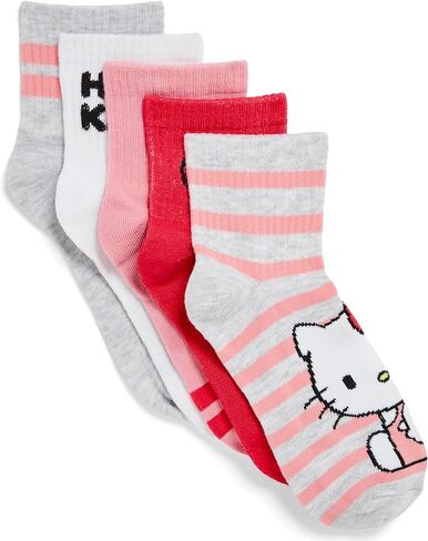 مجموعة من 5 جوارب نسائية قصيرة مضلعة للكاحل من Hello Kitty in Saudi Arabia