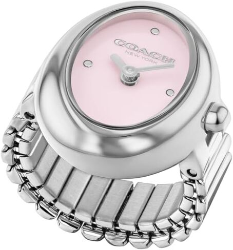 Coach Sammy Women's 2H Quartz Ring Watch - Jewelry-Inspired Design with Stretch Band, Fits Multiple Sizes -Gift for Her 18mm in Saudi Arabia
