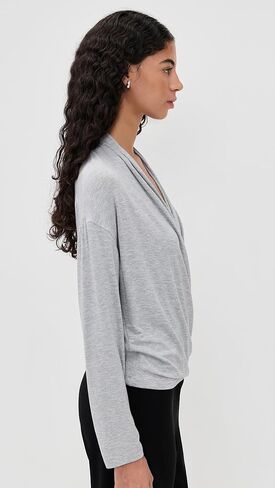 Vince Women's Relaxed Long Sleeve Fixed Wrap Top in Saudi Arabia