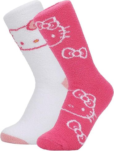 جوارب نسائية مريحة من قماش شانيل مطبوع عليها شعار Bioworld Hello Kitty in Kuwait