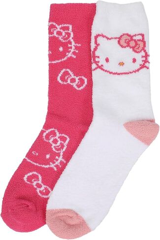 جوارب نسائية مريحة من قماش شانيل مطبوع عليها شعار Bioworld Hello Kitty in Kuwait