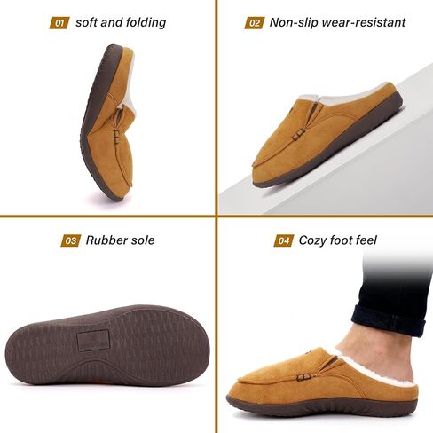 Orthopedic Arch Support Slippers for Men Moccasin Loafer Style | Orthotic Support for Plantar Fasciitis, Indoor Outdoor House Slippers for Bedroom Living Room in Saudi Arabia
