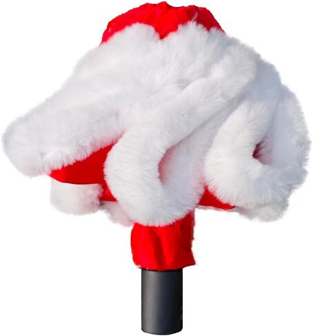 Christmas Decorative Umbrella Plush Red Umbrella Folding Umbrella Santa Claus Stage Prop Accessories ﻿ in Saudi Arabia