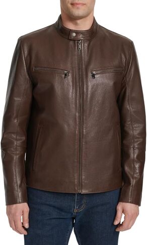 Cole Haan mens Classic Zip Front Moto Jacket in Saudi Arabia