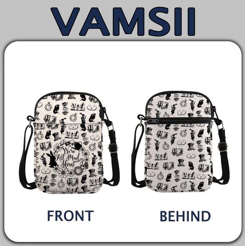 VAMSII We're All Mad Here Alice Crossbody Bag Wonderland Alice Fairy Tale Fans Gift in Kuwait