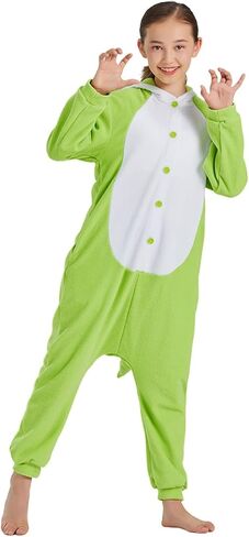 Kids Green Dinosaur One Piece Outfit Cartoon Cute Onesie Casual Outwear Halloween Outfit Jumpsuit Bodysuit in Saudi Arabia