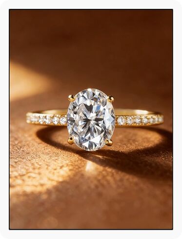 Dulin 1ct/2ct/3ct البيضاوي قطع زركون خاتم الخطوبة للنساء 14K مطلية بالذهب 925 الفضة الاسترليني وعد خاتم الزواج هدية لها in Saudi Arabia