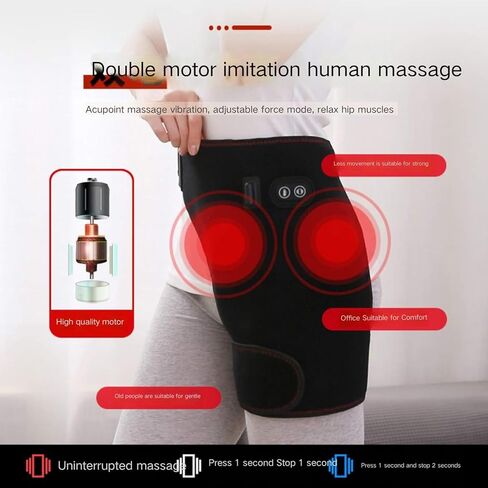 دعامة حزام دعم الورك الدافئة، دعم الورك 2 في 1 للتدفئة والتدليك، دعم الوركين العلاج بالضوء الأحمر لتخفيف آلام الوركين، دعامات مريحة قابلة للتعديل، تتطلب مصدر طاقة للاستخدام (2 في 1) in Kuwait