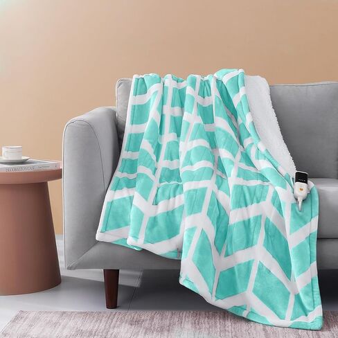VENTIMI Electric Blanket Heated Throw, 50" x 60" Heated Blanket with 5 Heat Levels & 3 Hours Auto Off, Fast Heating Blanket with ETL & FCC Certification, Coffee in Saudi Arabia
