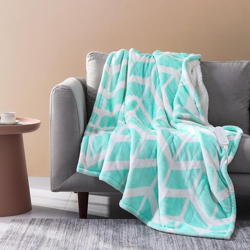 VENTIMI Electric Blanket Heated Throw, 50" x 60" Heated Blanket with 5 Heat Levels & 3 Hours Auto Off, Fast Heating Blanket with ETL & FCC Certification, Coffee in Saudi Arabia
