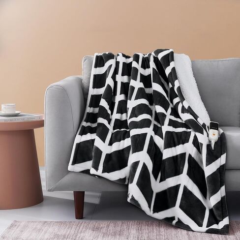 VENTIMI Electric Blanket Heated Throw, 50" x 60" Heated Blanket with 5 Heat Levels & 3 Hours Auto Off, Fast Heating Blanket with ETL & FCC Certification, Coffee in Saudi Arabia