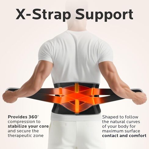 وسادة تسخين لتخفيف آلام الظهر: وسادة تسخين لاسلكية بقدرة 7000 مللي أمبير في الساعة لتدليك أسفل الظهر مع 6 حرارة و6 اهتزازات - وسادة تسخين محمولة قابلة لإعادة الشحن للنساء والرجال in Kuwait