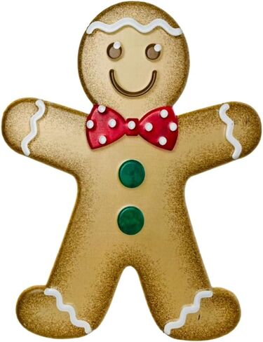 Craig Bachman 13" Metal Embossed Gingerbread: Girl (Pink) - Christmas Gingerbread Ornament Metal Wreath Wall Door Accent Sign in Saudi Arabia