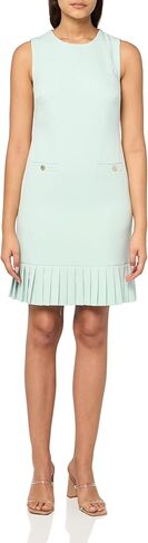 Tommy Hilfiger Womens Round Neck Salon Stretch Pockets Shift Dress in Kuwait