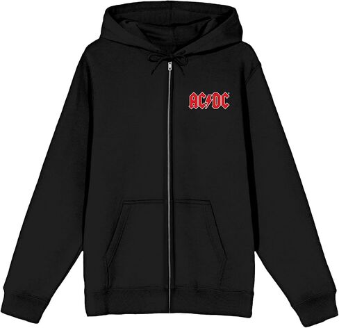 Bioworld ACDC Logo & Group Shot Adult Black Long Sleeve Zip-Up Hoodie in Saudi Arabia