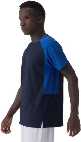 YONEX Men's Athletic Crew Neck Shirt, Performance Polyester, Available in Dark Navy, Peppermint, and Ice Beige, 10633 in Saudi Arabia