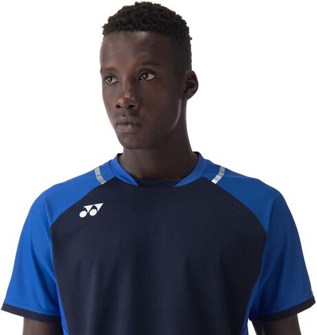 YONEX Men's Athletic Crew Neck Shirt, Performance Polyester, Available in Dark Navy, Peppermint, and Ice Beige, 10633 in Saudi Arabia