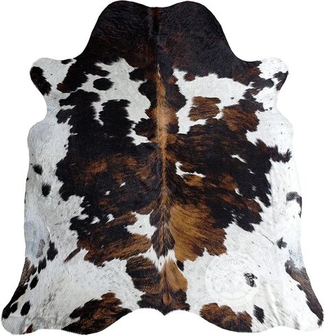 Sunshine Cowhides 100% Genuine Brindle Cowhide Rug - Modern Style Animal Skin Rug & Floor Carpet for Living Room, Bedroom, Kitchen & More - Extra Large (6x7-8 Ft.) in Kuwait