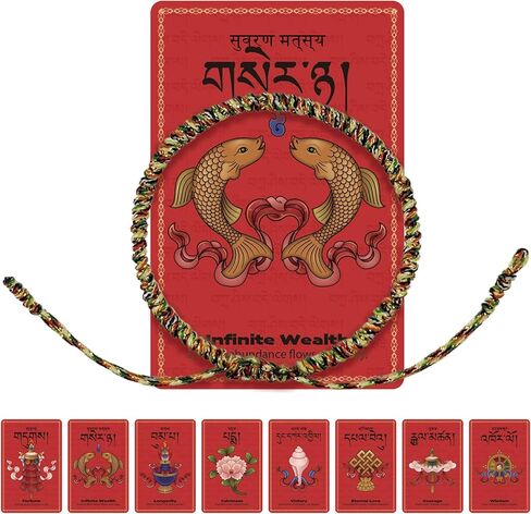 Tibetan Bracelet Talisman, Authentic Tibetan Monk Handmade Dorje Knot Red String Bracelets, Red Thread Bracelet Protection, Good Luck Rope for Men & Women, Ideal Gift for Blessing for Family & Friends in Saudi Arabia